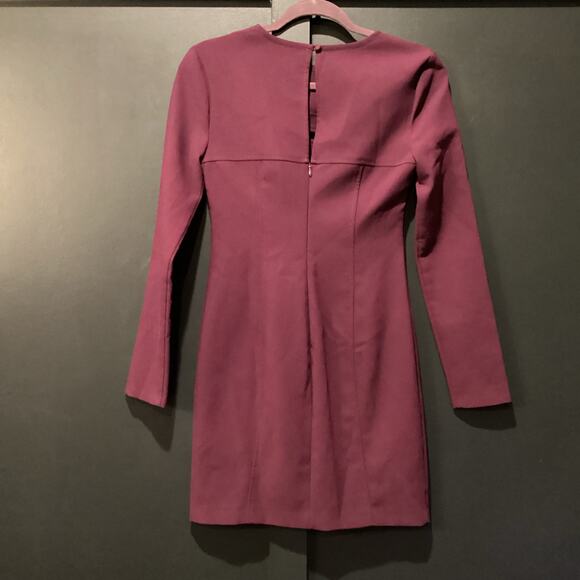 Revolve Likely Keller Long Sleeve Mini Dress bodycon cut out in Purple Plum sz 4 - Picture 14 of 15